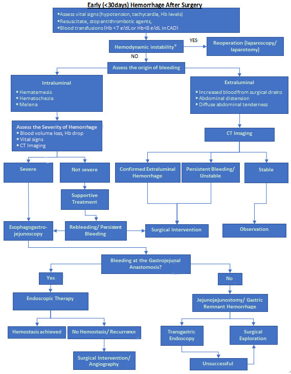 Management of gastrointestinal bleeding following bariatric surgery