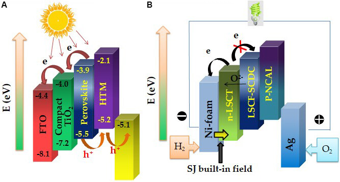 Advanced low-temperature solid oxide fuel cells based on a built-in electric field